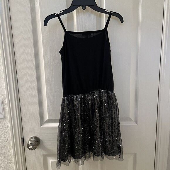 Imoga Lisette Dress Black Silver Metallic Moon and Stars Tulle Girls Size 10 - Picture 7 of 9